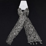 5pcs Stainless Steel Necklace Chains Adjustable Sweater Chains