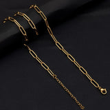 5pcs Stainless Steel Necklace Chains Adjustable Sweater Chains
