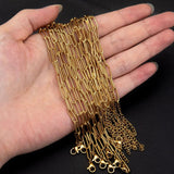 5pcs Stainless Steel Necklace Chains Adjustable Sweater Chains