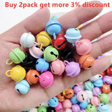 10/30pcs 17mm Colorful Bell Keyring Pendant Charms DIY Jewelry Making