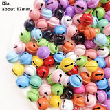 10/30pcs 17mm Colorful Bell Keyring Pendant Charms DIY Jewelry Making