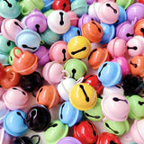 10/30pcs 17mm Colorful Bell Keyring Pendant Charms DIY Jewelry Making