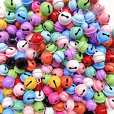 10/30pcs 17mm Colorful Bell Keyring Pendant Charms DIY Jewelry Making