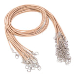 10Pcs 1.5mm Adjustable Necklace Rope Leather Cord DIY 21 Colo