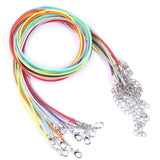 10Pcs 1.5mm Adjustable Necklace Rope Leather Cord DIY 21 Colo