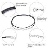 10Pcs 1.5mm Adjustable Necklace Rope Leather Cord DIY 21 Colo