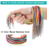 10Pcs 1.5mm Adjustable Necklace Rope Leather Cord DIY 21 Colo