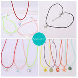 10Pcs 1.5mm Adjustable Necklace Rope Leather Cord DIY 21 Colo