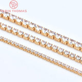 50CM 24K Brass Zircon Necklace Chains Jewelry Findings