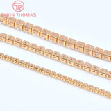50CM 24K Brass Zircon Necklace Chains Jewelry Findings
