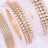 50CM 24K Brass Zircon Necklace Chains Jewelry Findings