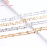 4PCS 45.5CM 24K Plated Finished Necklace Chains