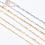 4PCS 45.5CM 24K Plated Finished Necklace Chains