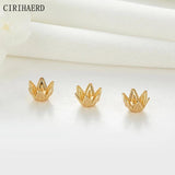 14K Plated Bead Cap Pearl Flower Holder DIY Jewelry Making Accessories