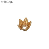 14K Plated Bead Cap Pearl Flower Holder DIY Jewelry Making Accessories