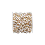 1M Stainless Steel 4mm Round Pearl Bead 18K Chain DIY Jewelry Making