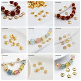 7mm Metal Flower Petal Bead Caps 14K Plated Jewelry Making Supplies