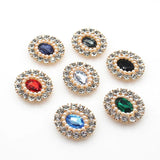Oval Acrylic Alloy Rhinestone Flat Bottom Jewelry DIY Wedding