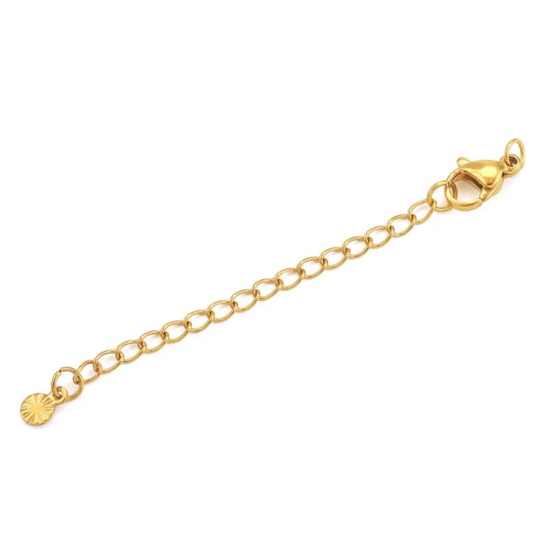 10pcs Stainless Steel Extension Chains Lobster Clasps DIY Jewelry Making