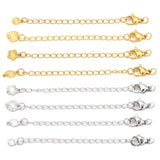 10pcs Stainless Steel Extension Chains Lobster Clasps DIY Jewelry Making