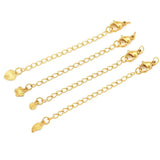 10pcs Stainless Steel Extension Chains Lobster Clasps DIY Jewelry Making