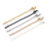 10pcs Stainless Steel Extension Chains Lobster Clasps DIY Jewelry Making
