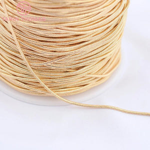 2M 1.1MM 24K Brass Round Necklace Chains DIY Jewelry Findings