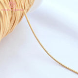 2M 1.1MM 24K Brass Round Necklace Chains DIY Jewelry Findings