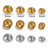50pcs Round Bead Caps Charm PVD 18k Plated Spacer DIY Jewelry Making Supplies