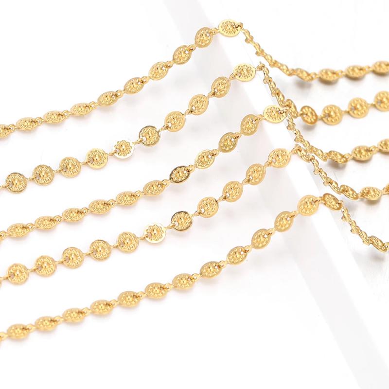 1 Meter Stainless Steel 5mm Flower Choker Necklace
