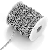 1 Meter Stainless Steel 5mm Flower Choker Necklace