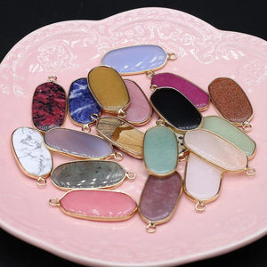 3pcs Quartz Agate Pendant Jewelry Making Necklace Charms Gift