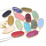 3pcs Quartz Agate Pendant Jewelry Making Necklace Charms Gift
