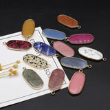 3pcs Quartz Agate Pendant Jewelry Making Necklace Charms Gift