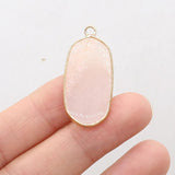 3pcs Quartz Agate Pendant Jewelry Making Necklace Charms Gift