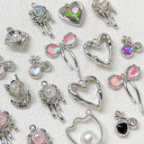 6pcs Sweet Love Flowers Cherry Alloy Beaded Necklace