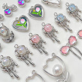 6pcs Sweet Love Flowers Cherry Alloy Beaded Necklace