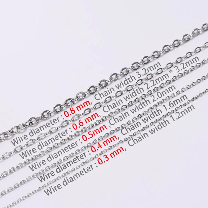 5M Stainless Steel Oval Cable Chains DIY Jewelry Making