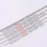 5M Stainless Steel Oval Cable Chains DIY Jewelry Making