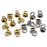 Stainless Steel Beads End Caps Pendants Connectors DIY Jewelry Making