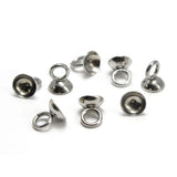 Stainless Steel Beads End Caps Pendants Connectors DIY Jewelry Making