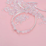 100Pcs 25-30mm Curved Noodle Tube Spacer Beads Hollow Semi Circle Connectors