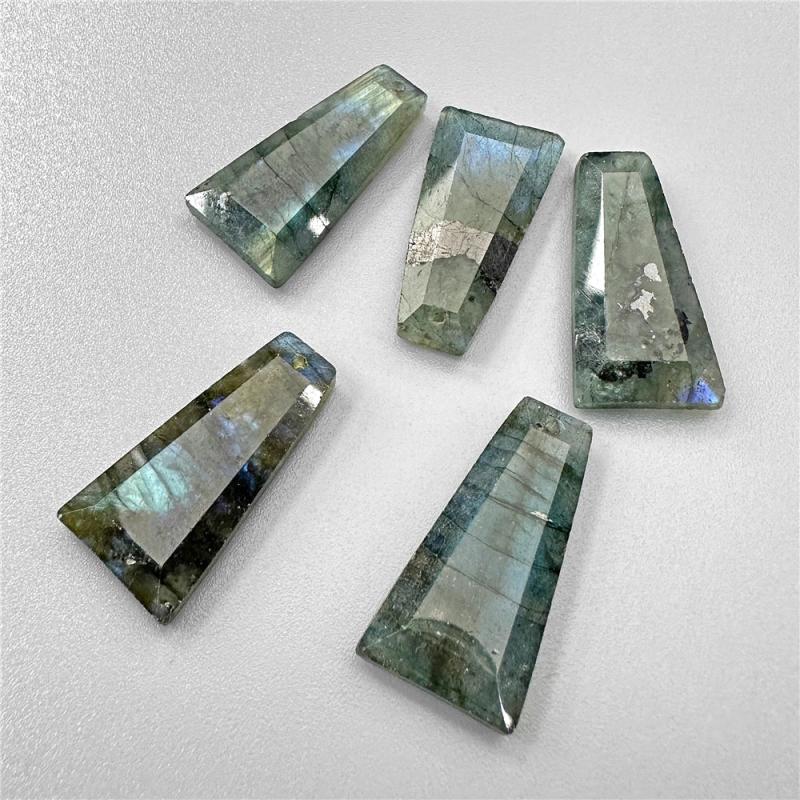 Natural Stone Pendant Trapezoid Amethysts Quartzs Gems for Jewelry Making