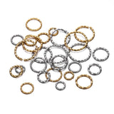 50pcs Stainless Steel Twist Jump Rings DIY Jewelry Making Findings 6-14mm