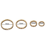 50pcs Stainless Steel Twist Jump Rings DIY Jewelry Making Findings 6-14mm