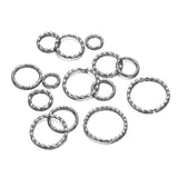 50pcs Stainless Steel Twist Jump Rings DIY Jewelry Making Findings 6-14mm