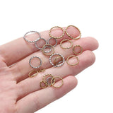 50pcs Stainless Steel Twist Jump Rings DIY Jewelry Making Findings 6-14mm