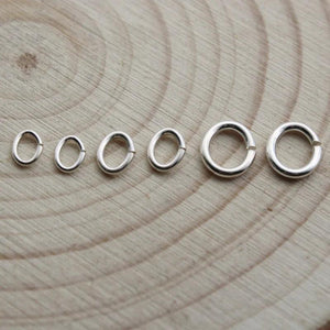 S925 Sterling Silver Oval Jump Rings Split Rings Connectors