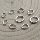 S925 Sterling Silver Oval Jump Rings Split Rings Connectors