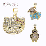 Animal Christmas Charms for Jewelry Making DIY Necklace Accessories